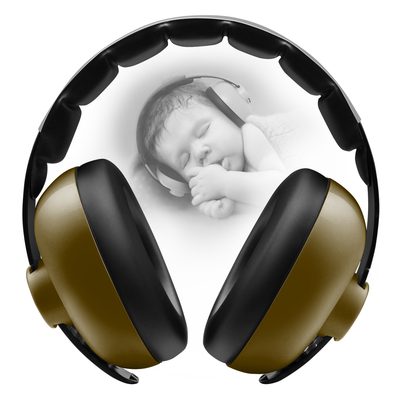 BBTKCARE Baby Ear Protection Noise Cancelling Headphones for Babies for 3 Months-2 Years Army Green